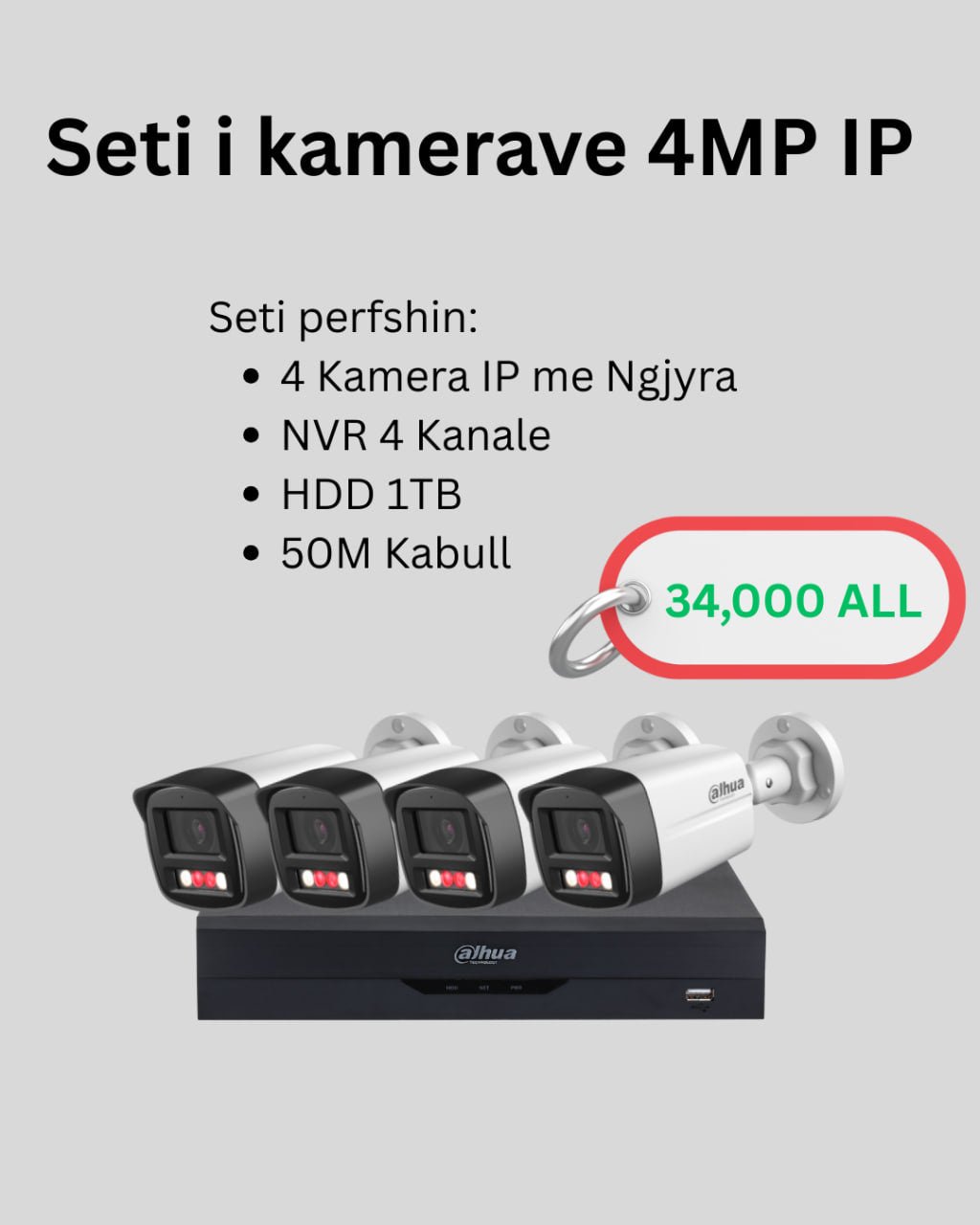 Seti i Kamerave 4 Megapixel IP