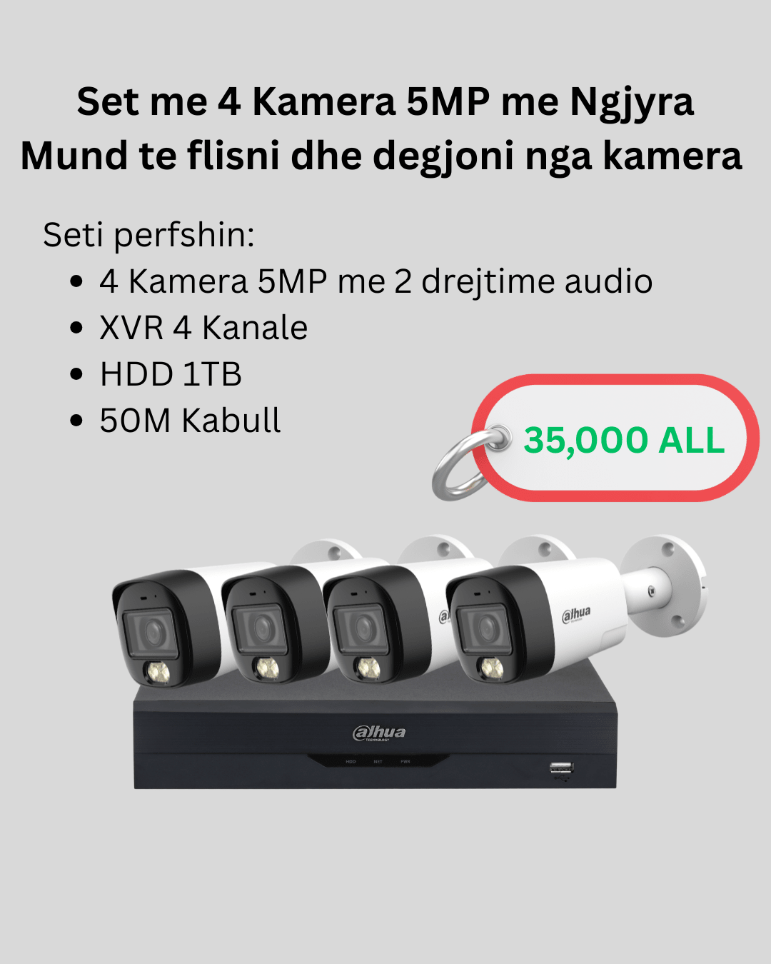 Seti i kamerave qe mund te flisni dhe degjoni nga kamera